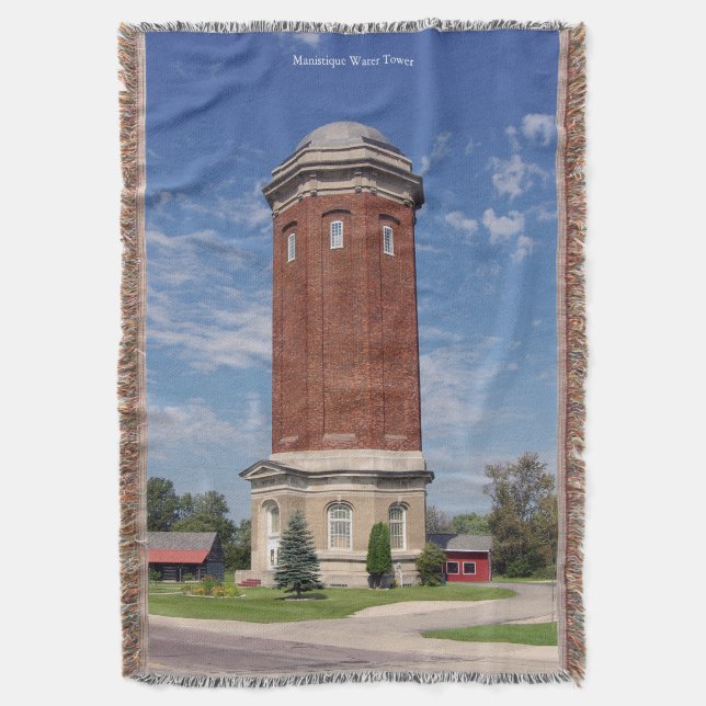 Manistique Water Tower arroja manta (Frente vertical)