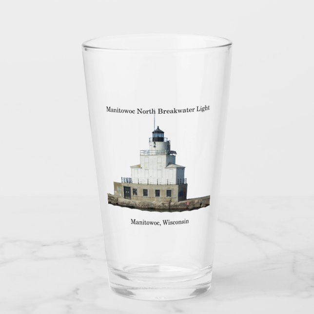 Manitowoc North Breakwater Light glass (Anverso)