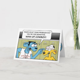 Manly Cowboy 50.ª tarjeta de cumpleaños