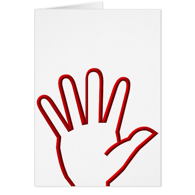 Mano abierta/5 alta/onda (Frente)