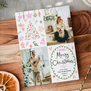 Mano caprichosa dibuja iconos Feliz Navidad 2 foto