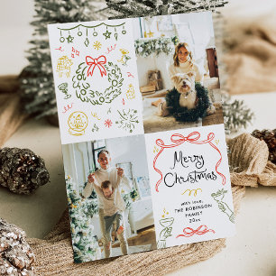 Mano caprichoso dibuja arcos para navidad 2 foto