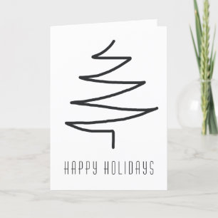 Mano clásica simple dibujada en árbol de Navidad a