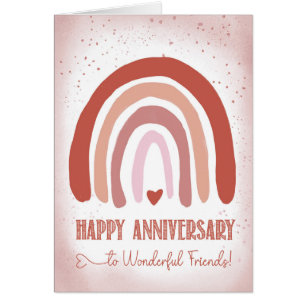 Mano de aniversario de amigos pintada de agua rosa