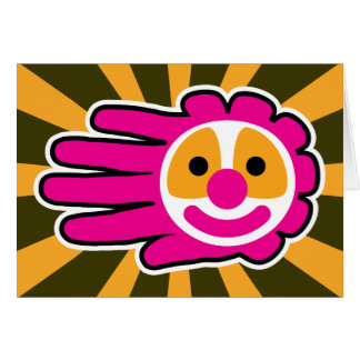 Mano de cara de Payaso rosa