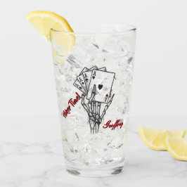 Mano de esqueleto de tumbler de póquer personaliza