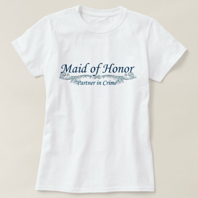 Mano de honor - Camisetas del Bridal Party (Diseño del anverso)