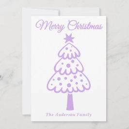 Mano de lavanda caprichosa dibuja árbol de Navidad