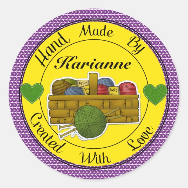 Mano De Tejido Hecha Por El Pegatina - SRF (Anverso)