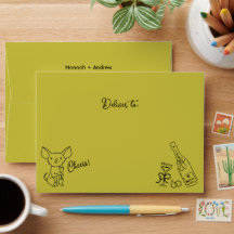 Mano del Boda Chihuahua dibuja doodle