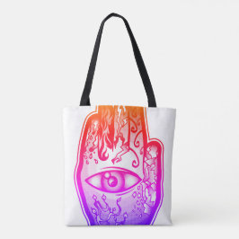 Mano del "de la bolsa de asas fuego del rosa" de