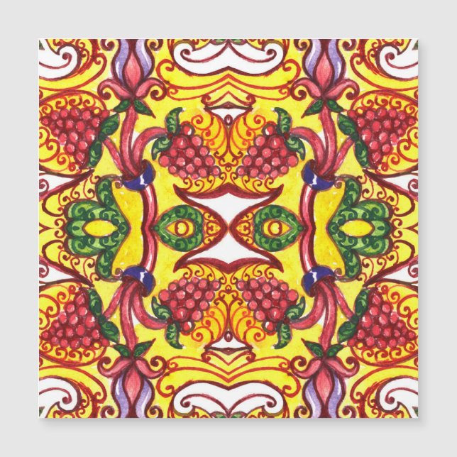 Mano Dibujada: Elegancia Ornamental Floral. (Anverso)