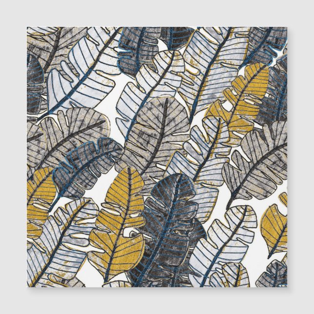 Mano dibujada: hojas tropicales (Anverso)