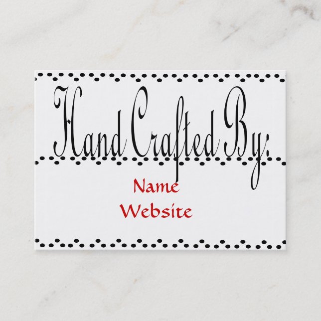 Mano hecha a mano cerca: tarjetas de visita (Anverso)