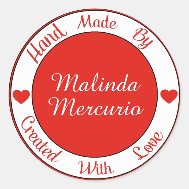 Mano Hecha Por Pegatina - SRF (Anverso)