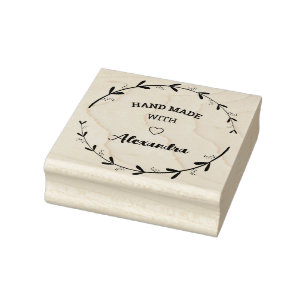 Mano Personalizada Hecha Con Amor Sello De Goma