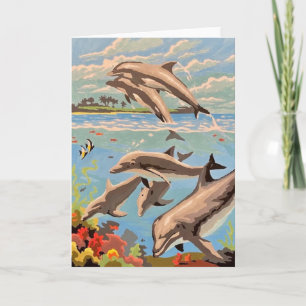 Mano Pintada Por Número   Delfines lúdicos  