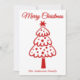 Mano roja caprichosa dibujó árbol de Navidad