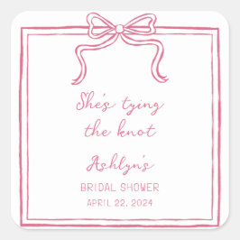 Mano rosa desatada está atando al Pegatina del nud