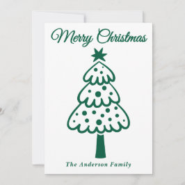 Mano verde caprichosa dibuja árbol de Navidad