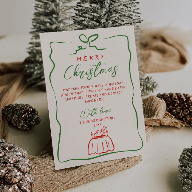 Mano Verde Rojo Retro Escrito Feliz Navidad (Subido por el creador)