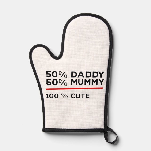 Manoplas 50% Papi 50% Mami 100% Cute (Anverso)