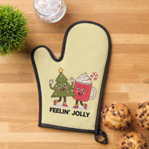 Manoplas Árbol de Navidad Sentirse Alegre Amante del Café I