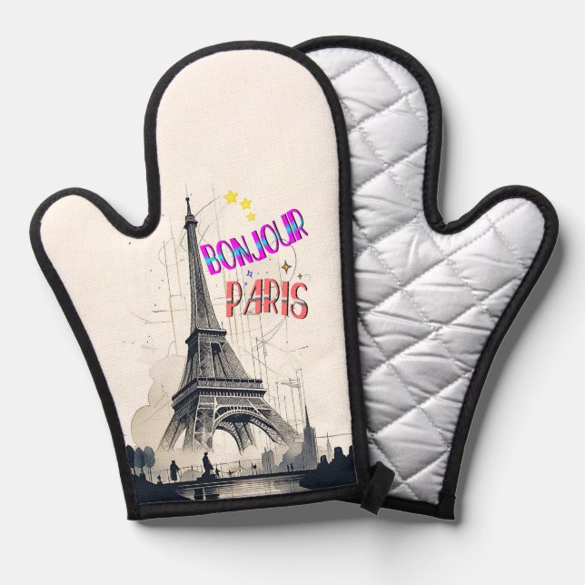 Manoplas Bonjour Colorful Paris (Anverso/Reverso)