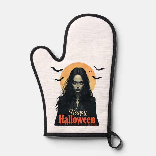 Manoplas Bruja gótica de Halloween (Anverso)