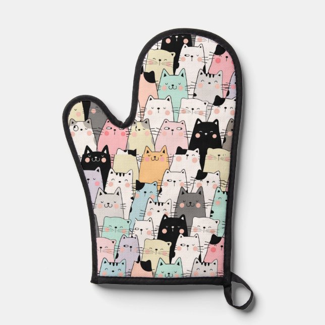 Manoplas Cat pot holder kitchen mitt  (Anverso)