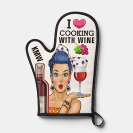 Manoplas Cocina con vino