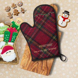 Manoplas Cuadros rojos de Navidad 