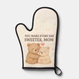 Manoplas Cute Valentine’s Day Bear Oven Mitt for Mom 