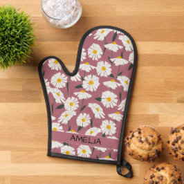 Manoplas Daisy flor boho floral patrón floral nombre person