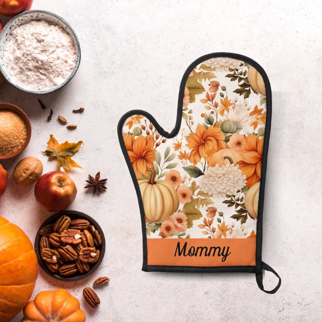 Manoplas Diseño de Bouquet de calabaza otoñal personalizabl (Subido por el creador)