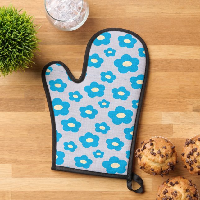 Manoplas Diseño floral resistente al calor-floral (De arriba hacia abajo)