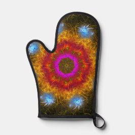 Manoplas Diseño fractal colores brillantes