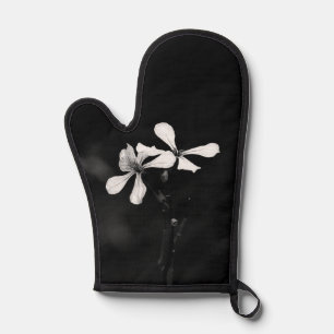 Manoplas floral blanca y negra mínima