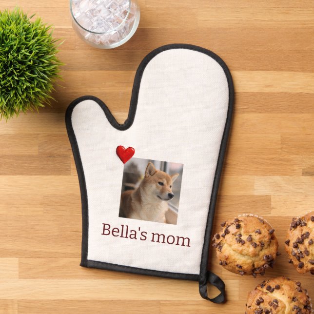 Manoplas Fur Mama Love – Cute Dog Photo Oven Mitt (De arriba hacia abajo)