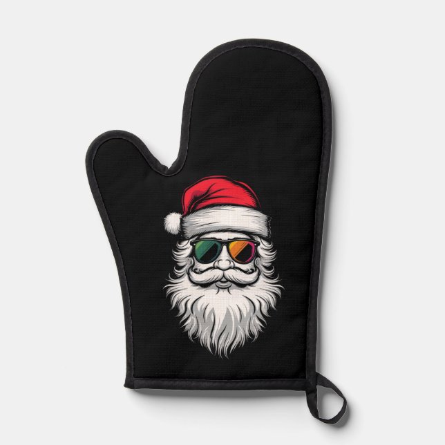 Manoplas Gafas de sol retro con cara de Santa Navidad Xmas  (Anverso)