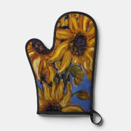 Manoplas Guante de horno de girasoles