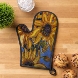 Manoplas Guante de horno de girasoles