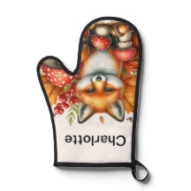 Guante de horno personalizado con zorro y champiño