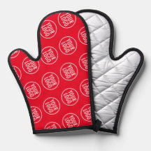 Guante Promocional Rojo para Horno con Logotipo Em