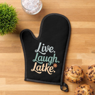 Manoplas Hanukkah Vive Ríe Latke Divertido Día Festivo Fami