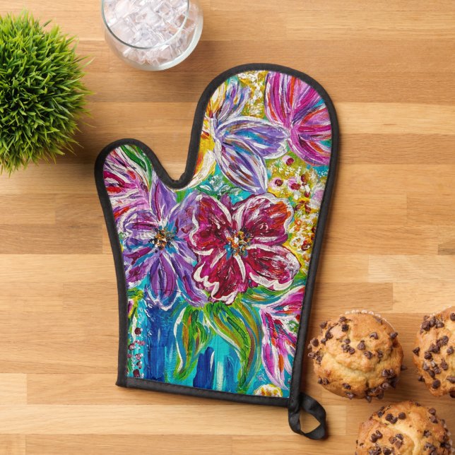 Manoplas Holder de maceta floral Oven Mitt (De arriba hacia abajo)