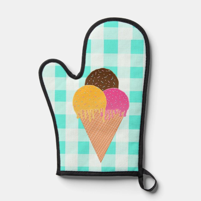 Manoplas Ilustración Colorida de Helado (Anverso)
