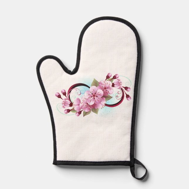 Manoplas Infinito con las flores de flores de Sakura Blosso (Anverso)