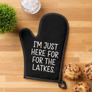 Manoplas Janucá Estoy Aquí Solo Por Las Latkes Judías