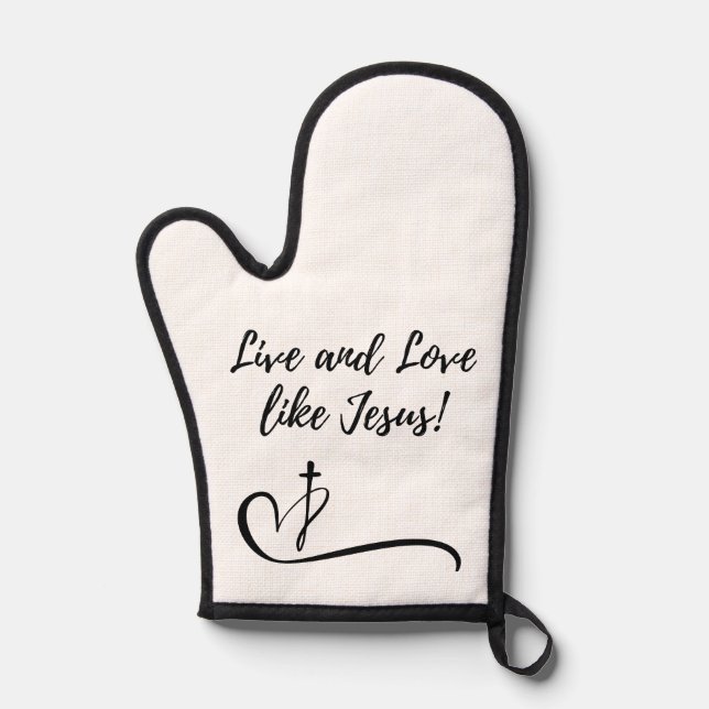 Manoplas Jesus Oven Mitt y Pot Holder (Anverso)